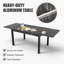 Table de salle à manger extensible en aluminium 35 po - 71 po, réglable en aluminium pour l'extérieur