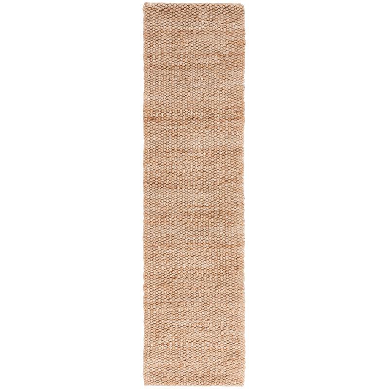 Tapis en jute / coton Kierstan, Tapis de couloir 2 pi 3 po x 9 pi