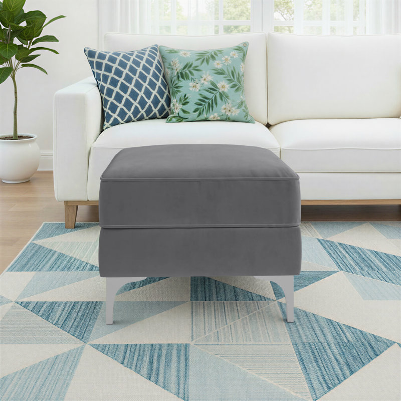 Amelia-Sophia Velvet Ottoman