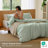  Bedsure Gingham Duvet Cover Set, 100% Washed Cotton Duvet Cover King, PureWoven with Reversible Yarn‑Dyed Design & Double‑Stitch Craft（Set of 3）-125055401-125055399