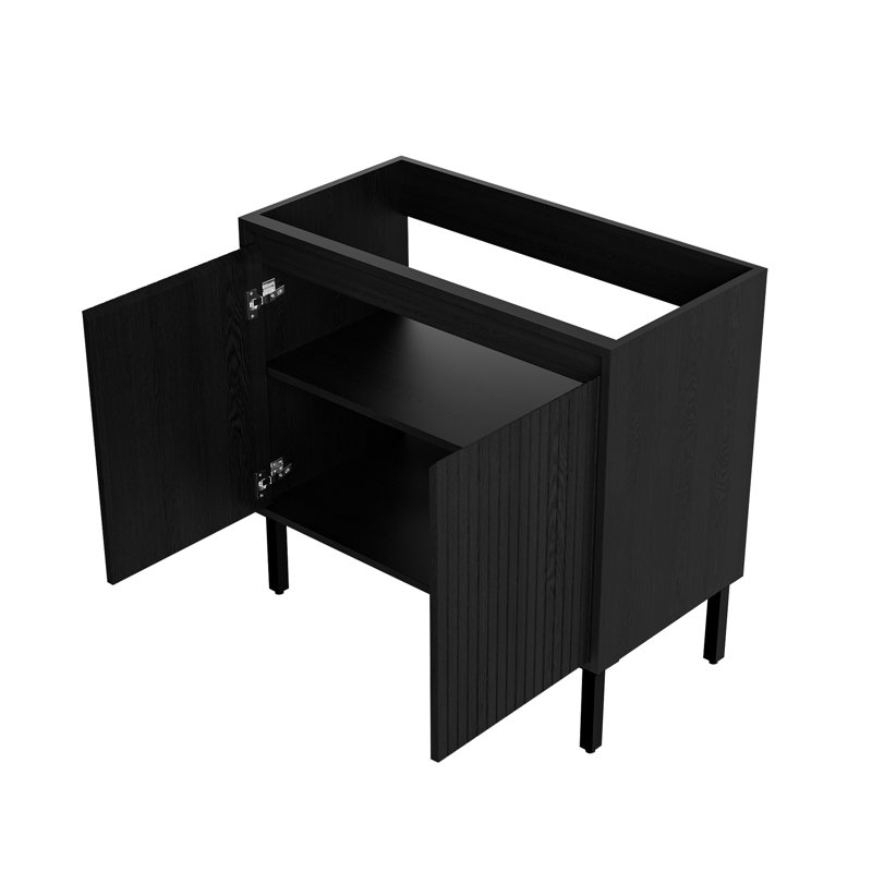 Meuble-lavabo modulaire Valdren 36 po, noir seulement