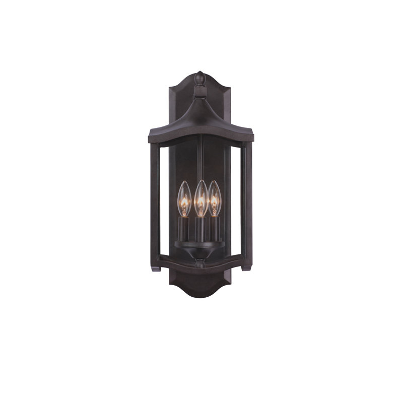 Applique murale d'extérieur en fer vieilli 3 LT Lakewood Kalco