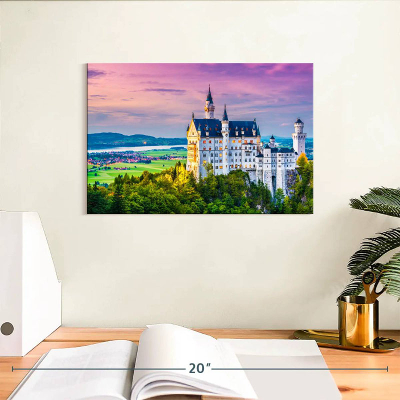 Lilie Neuschwanstein Castle Landscape, 8" H x 12" W