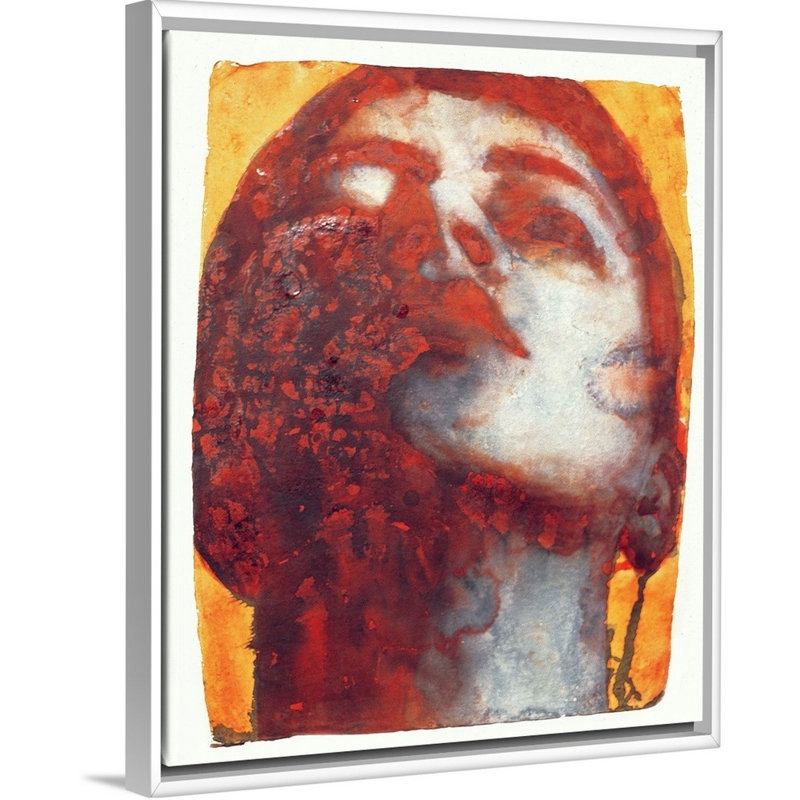«Head, 2000» par Graham Dean, reproduction sur toile, H 16 po x l 13 po x P 1,75 po, Cadre blanc