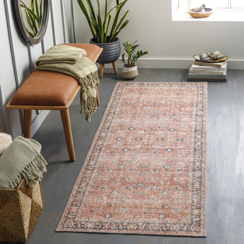 Dusty Traditional Washable Rug, Bordered Stain-Resistant For Living Room, Dining Room, Bedroom, Rectangle 200 x 275 cm