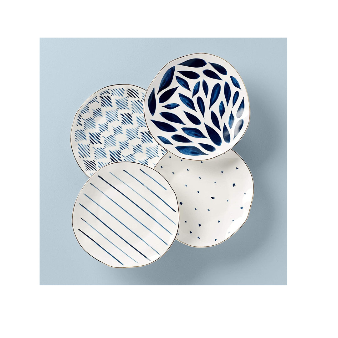 Blue Bay 4 Piece 8" Salad or Dessert Plate Set Lenox