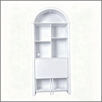 Bureau d'artisanat pliant avec tablettes de rangement, bureau convertible dissimulé en bibliothèque, bureau pliable avec rangement, bureau de disparition pour petits espaces, table de bricolage multifonctionnelle, bureau de coiffeuse