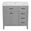 Meuble-lavabo de 36 po avec lavabo, armoire autoportante avec tiroirs, panneau de fibres à densité moyenne durable et structure solide-1530064310