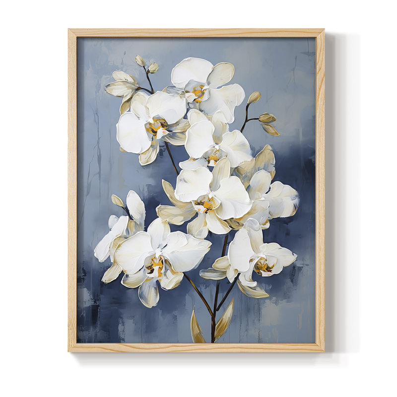 Reproduction encadrée FLORAL Series CLxxIV - bois massif, H 21 po x l 17 po