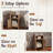 Solid and Manufactured Wood Nightstand with Storage Cabinets (Set of 2)-2030290466