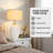 25.4" Stepless Dimmable Ceramic Table Lamp with Linen Shade, Modern Bedside Lamp