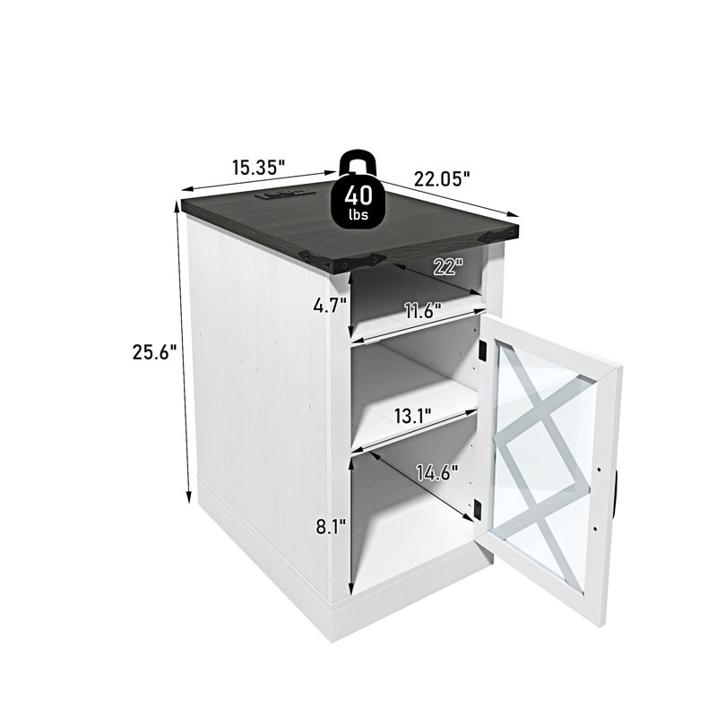 Table de bout avec table de bout Farmhouse