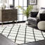 Tapis géométrique blanc / noir Abbingt-7971043