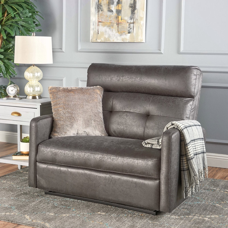 Fauteuil inclinable (sièges doubles), Microfibre grise