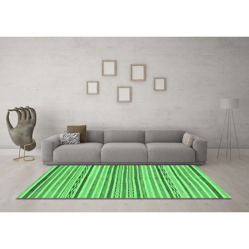 Kazi Washable Geometric Indoor Rug, Square 6'