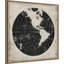 «World News Map I», reproduction encadrée sur toile par Elizabeth Medley