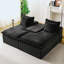 Canapé double multifonctionnel en velours noir-129598892