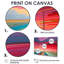 «Red Sunset Mimal Country Road horizontal Waves», paysage abstrait, art mural-901950058-901950057