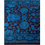 Tapis bleu noué à la main Mazarine, unique en son genre - bleu