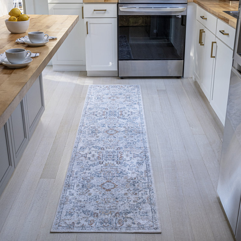 Tapis crème / terra Shaemus Bohemian Medallion, Tapis de couloir 2 pi x 7 pi 10 po