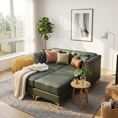 61.8'' Faux Leather Sofa