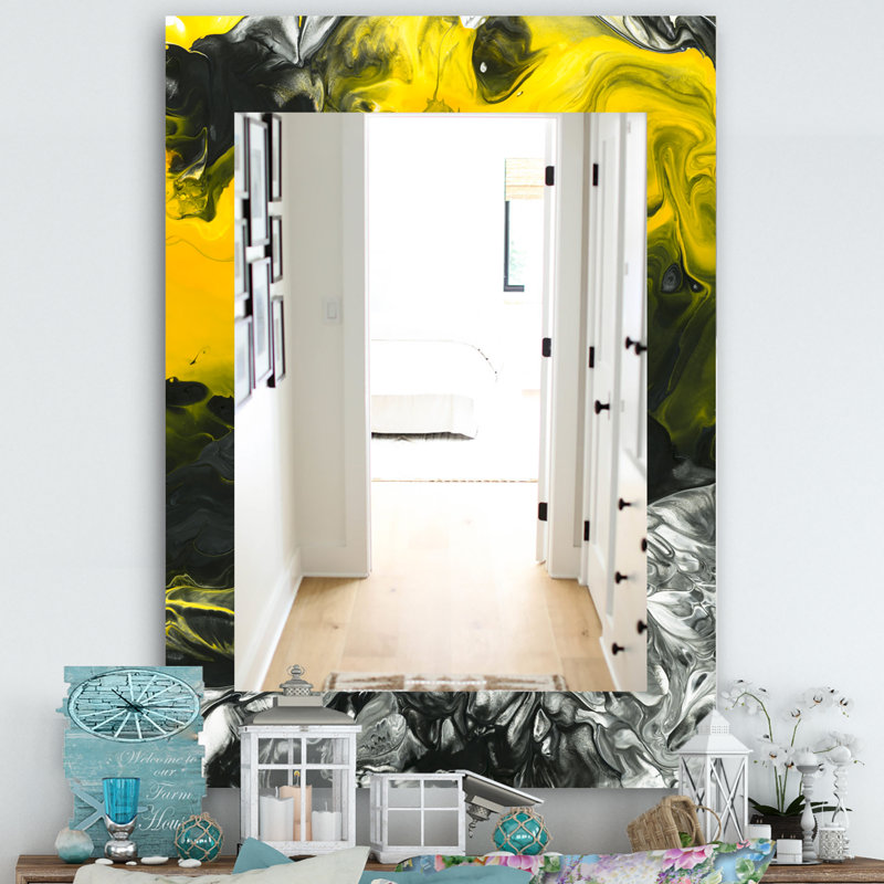 Miroir de salle de bain/meuble-lavabo en marbre 4 modern, H 24 po x l 32 po