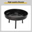 Gril à trépied de campfire, grille de barbecue à hauteur réglable avec foyer pour barbecue de camping extérieur, noir