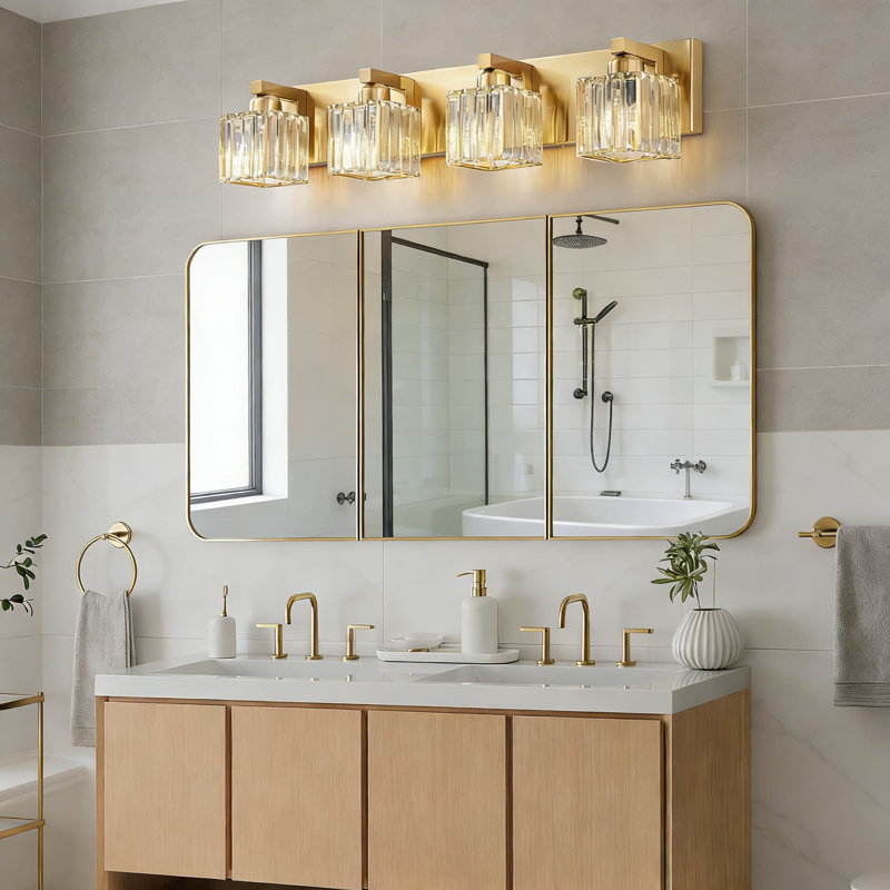 Luminaires de salle de bain Modern Modern, H 6 po x l 28 po x P 7 po, 4