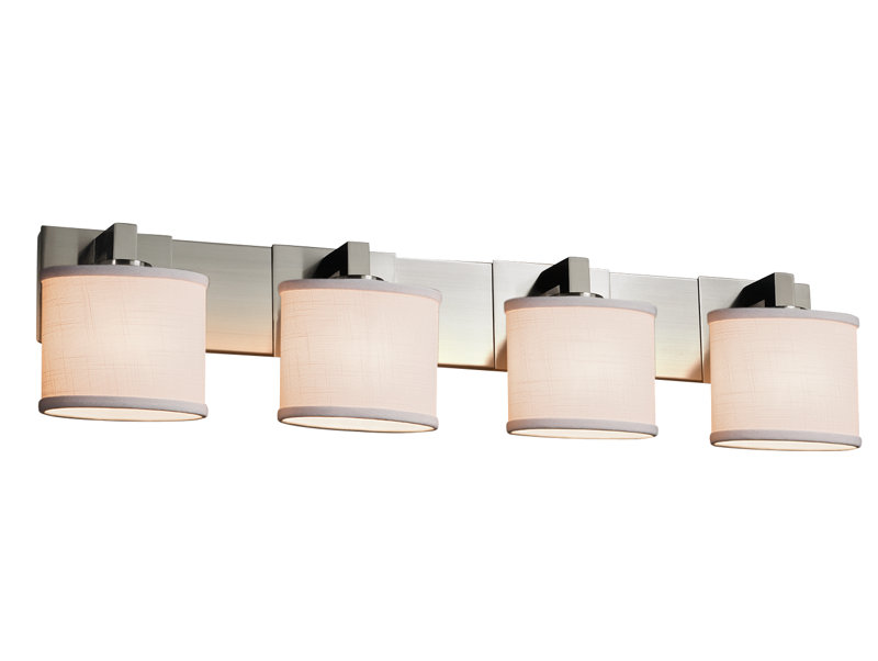 Favela 4 - Light Dimmable Bath Bar, Cream, Brushed Nickel