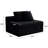 47" Middle Loveseat, Compression Sectional Sofa Compenont, Black Corduroy-97493518