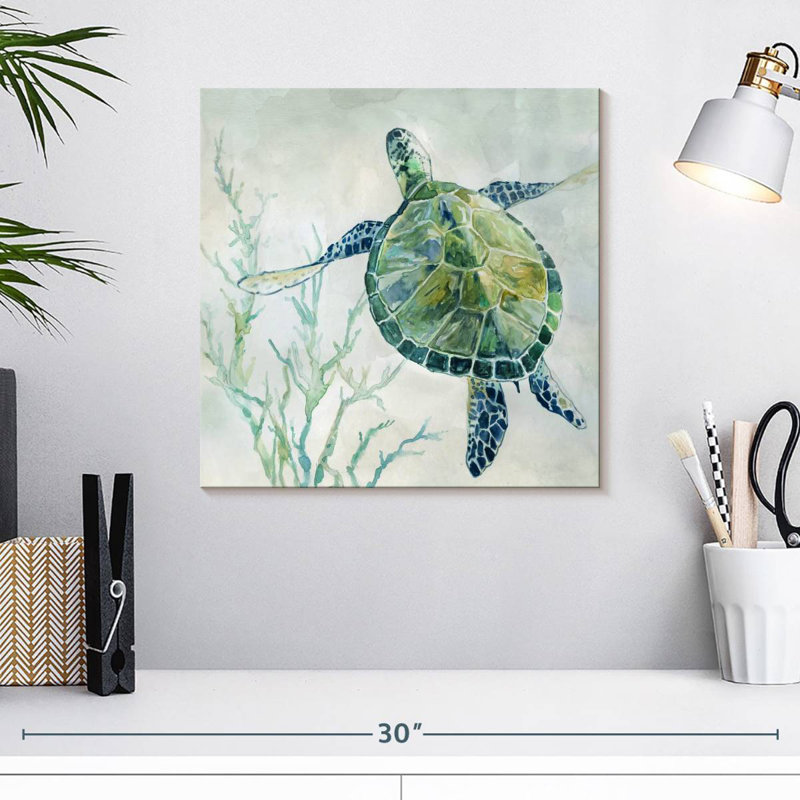 Crowle Seagrass Turtle II, 16" H x 16" W