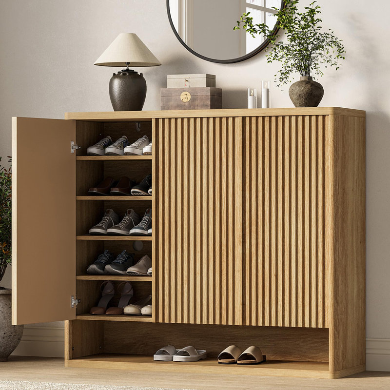Meuble de rangement pour chaussures Modern, Bois naturel