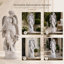Statue de jardin 73,62 "Anges et chérubins avec base piédestal