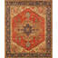 Canvello Serapi Hand-Knotted Rust Wool Area Rug- 9' X 12'-516074199