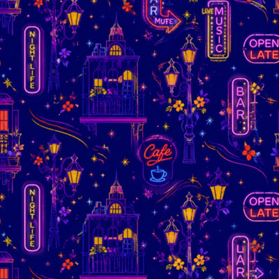 Peel and Stick Wallpaper Bourbon Street New Orleans Contact Paper Removable Self Adhesive Wall Mural Wall Decor for Bedroom Kitchen Cabinets 17.7in x 118in