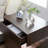 Nightstands 3 Drawer Dresser for Bedroom End Table with Acrylic Board LED Bedside Tables-453044527