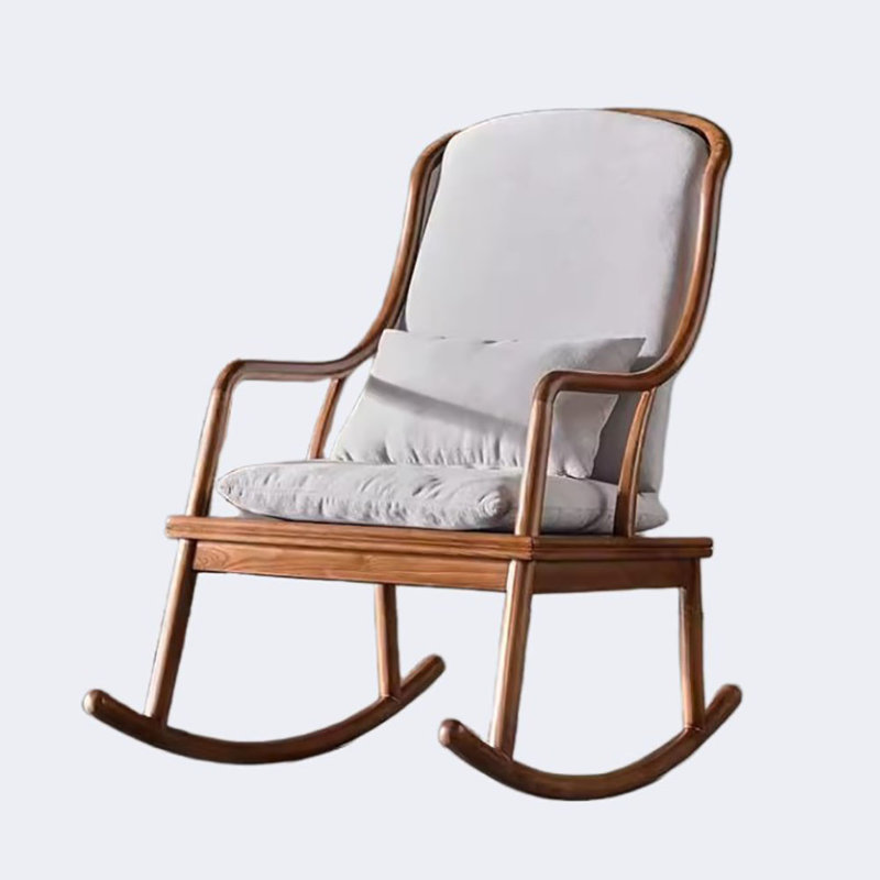 Chaise berçante élégante en bois massif