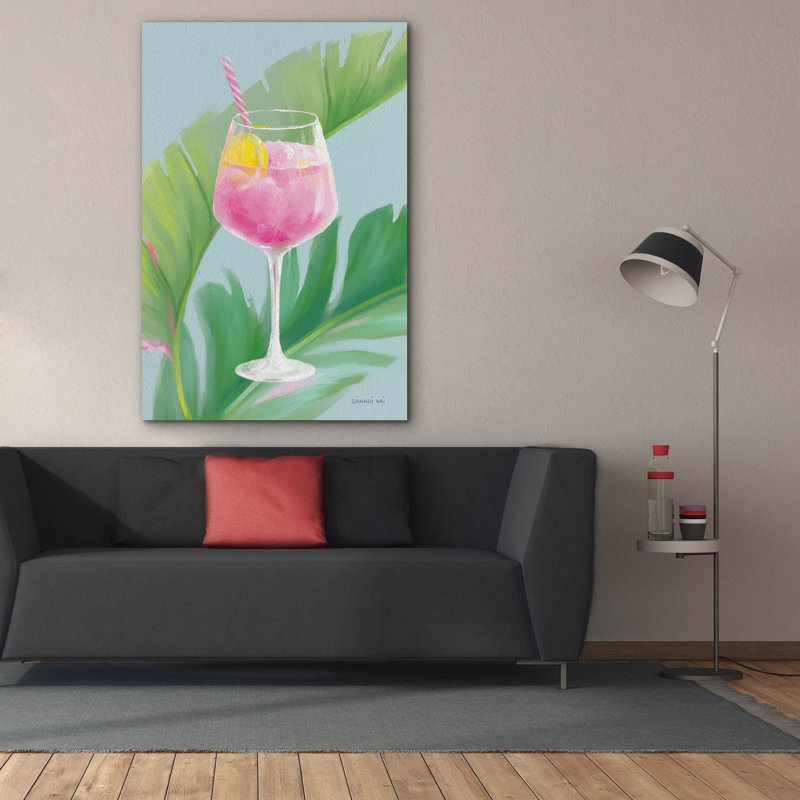 «Tropical Cocktail 4» par Danhui Nai, art mural sur toile, H 60 po x l 40 po
