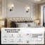 Ensemble de deux appliques murales rechargeables sans fil à piles avec télécommande, avec 5 ampoules à intensité variable détachables-522399107-522876320