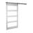 Abhishekh 81.75'' x 87.63'' Solid + Manufactured Wood Glass without Installation Hardware Kit Barn Door-54723905