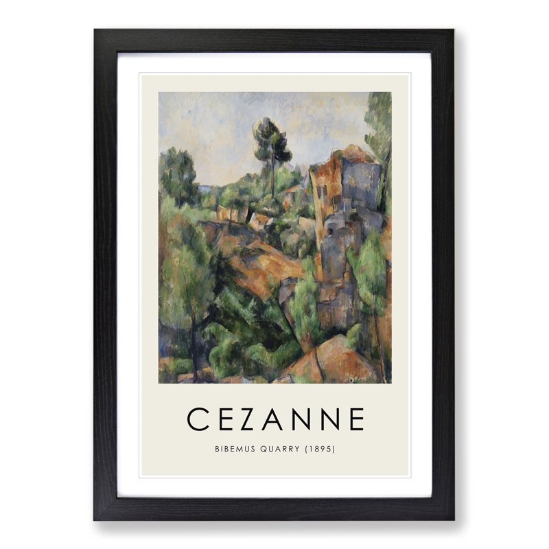 Bibemus Quarry by Pierre-Auguste Renoir - Picture Frame Art Prints, 36cm H x 27cm W x 2cm D, Black