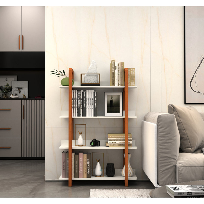   Bibliothèque, la tablette ouverte multifonctionnelle à quatre couches peut également être utilisée comme bibliothèque ou support à plantes
