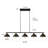 Dardani 5 - Light Dimmable Farmhouse Chandelier Billiard & Pool Table Lights Black Chandelier Island Lights for Kitchen Dining Room Light Fixture