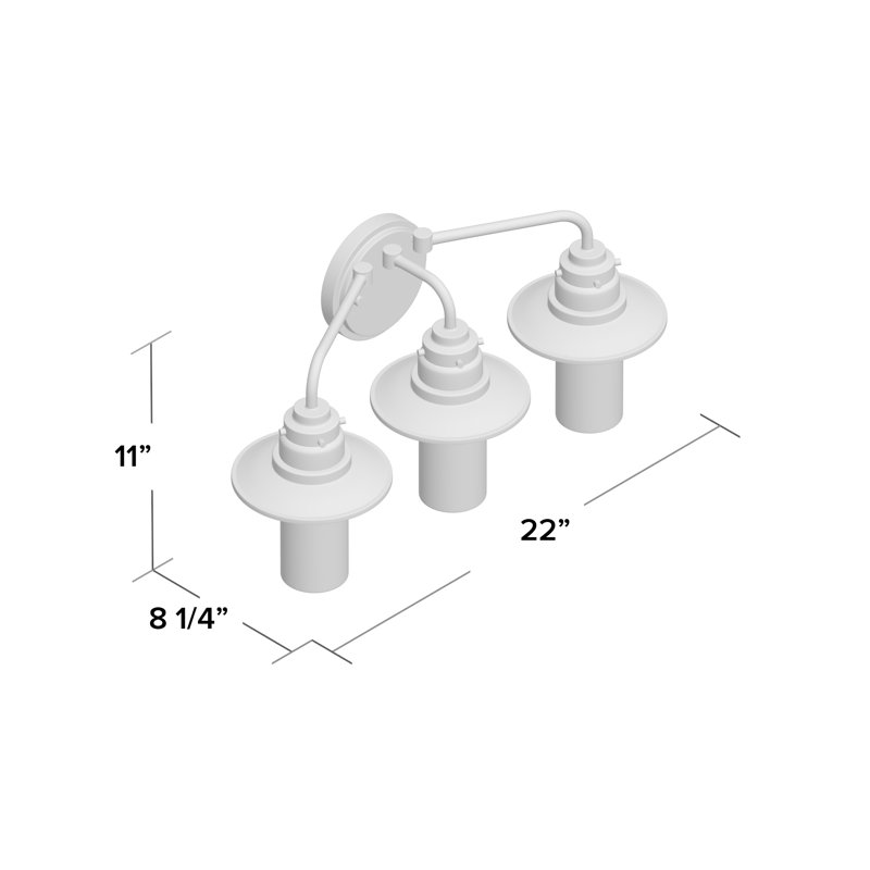 Éclairage pour meuble-lavabo 3 lumières Quinault