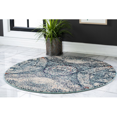 Tapis bleu / crème / bleu Dimonetta