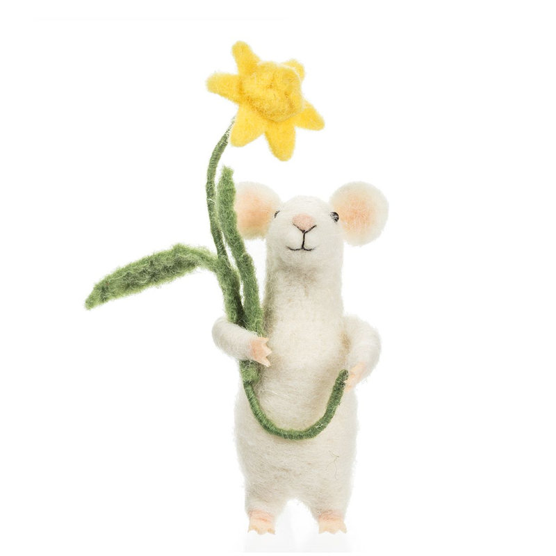 Souris avec figurine jonquille