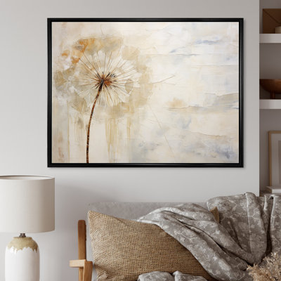 Dandelion Charm In Winter V - Pissenlit, art mural sur toile