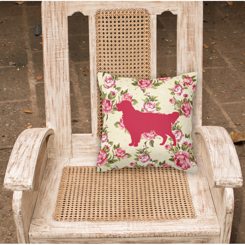  Coussin Golden Retriever Shabby Elegance, Jaune clair