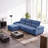 105" Modern Modular Cloud Sectional Sofa with Storage Ottoman and Adjustable Backrest-1027912062