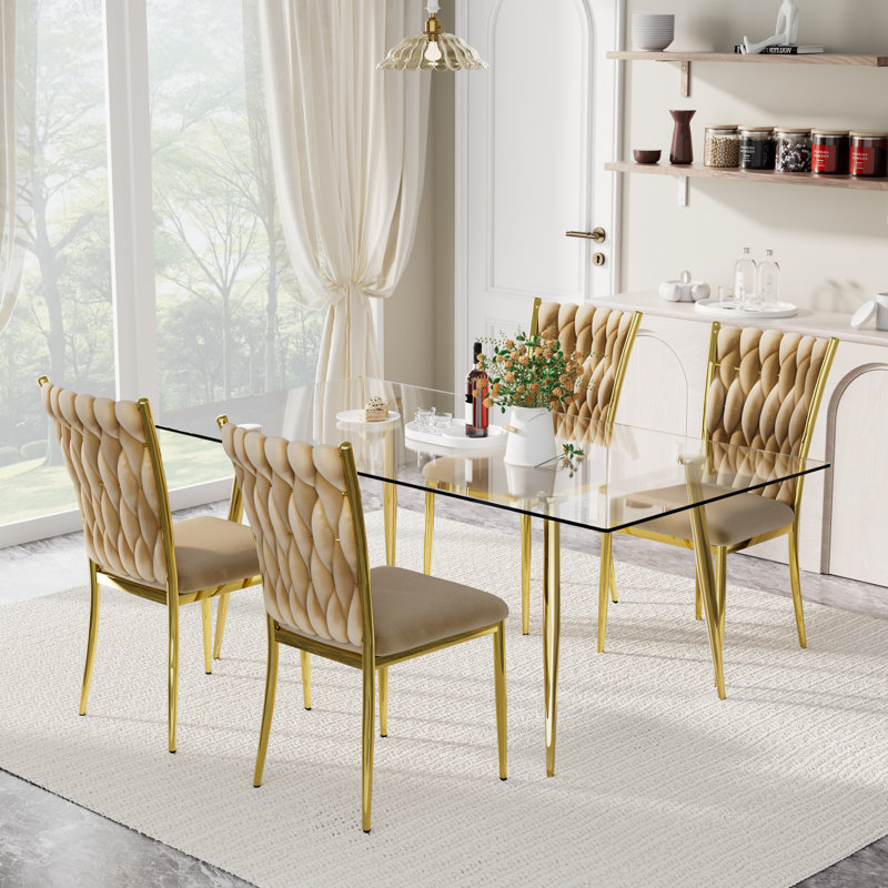 Ensemble repas rectangulaire pour 4 à 6 personnes, Brun, H 30 po x L 51 po x l 31,5 po, 5